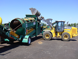 The Trommel Screen Separates the Compost